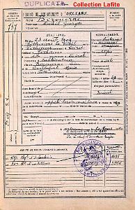 002 FAUX PAPIER 1940 D EVASION DU CAPITAINE LAFITE ALIAS BIZOUERZNE   (6)